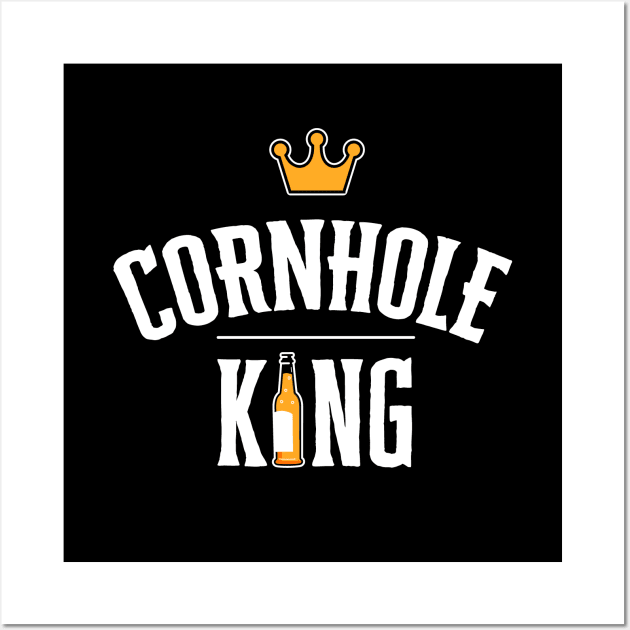 Cornhole King Shirt Funny Bean Bag Sack Toss Tournament Winner Wall Art by Happy Lime